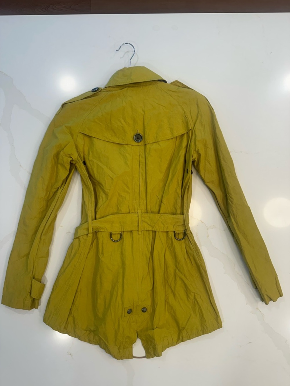 Burberry Brit Double-Breasted Belted Trench Coat in Olive - Picture 2 of 4